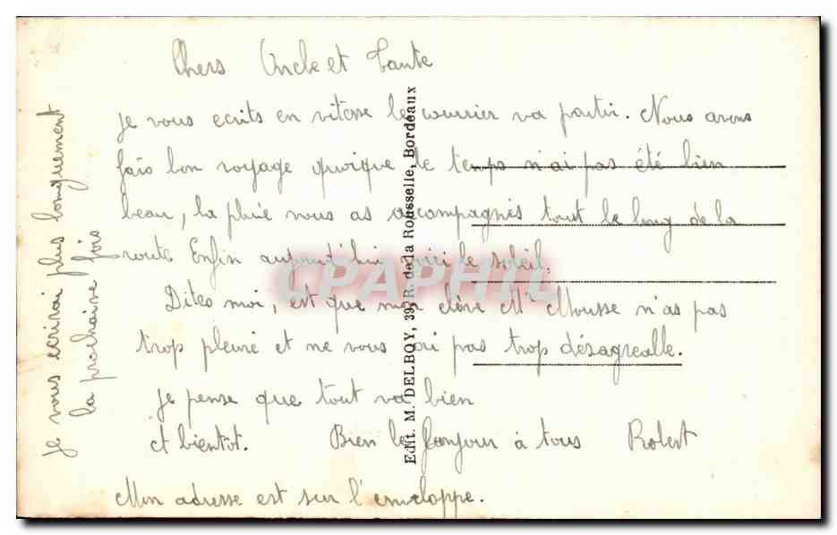Hendaye - Promenade de la Plage - Montagnes Espagnoles — Delbouy, n°50 — Verso