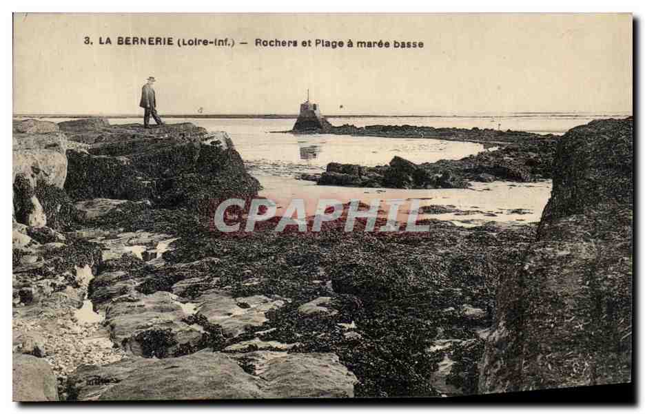 CPA La Bernerie Rochers et Plage a maree basse