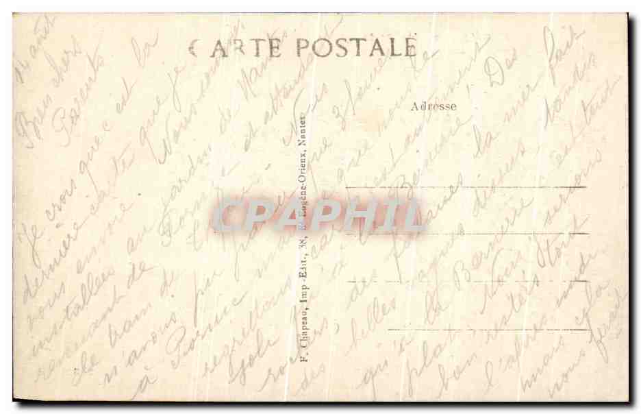 CPA Pornic le Port pres du Chateau — Rückseite