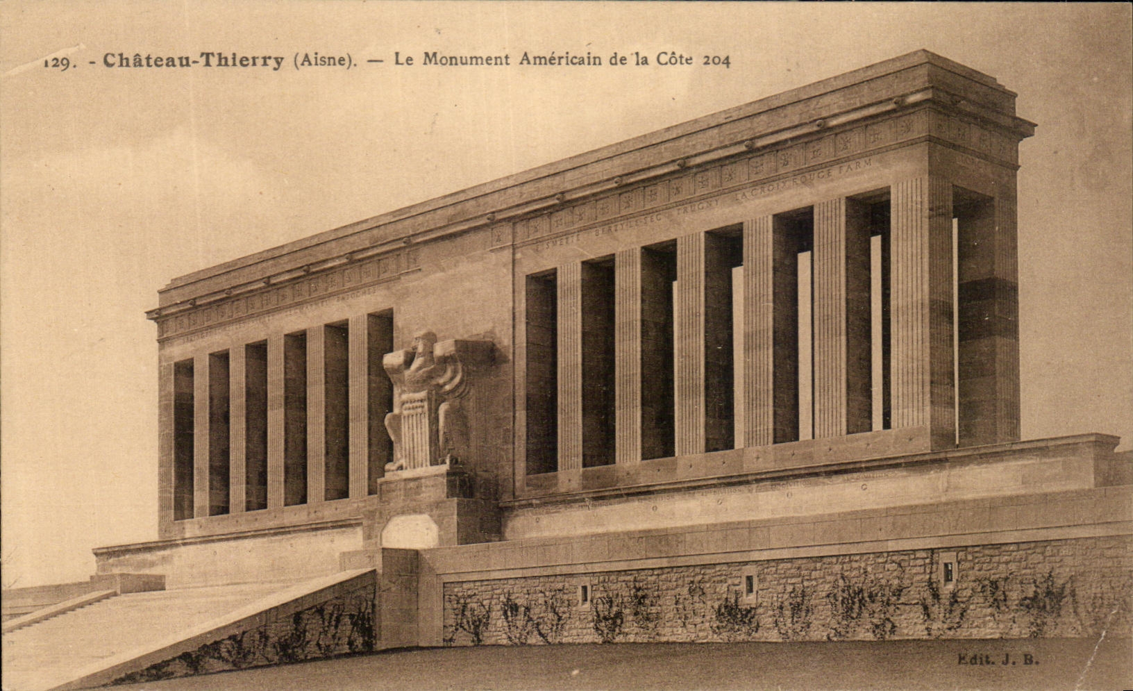 Château-Thierry (Aisne) — Der amerikanische Denkmal der Côte 204 — Edit. J. B.