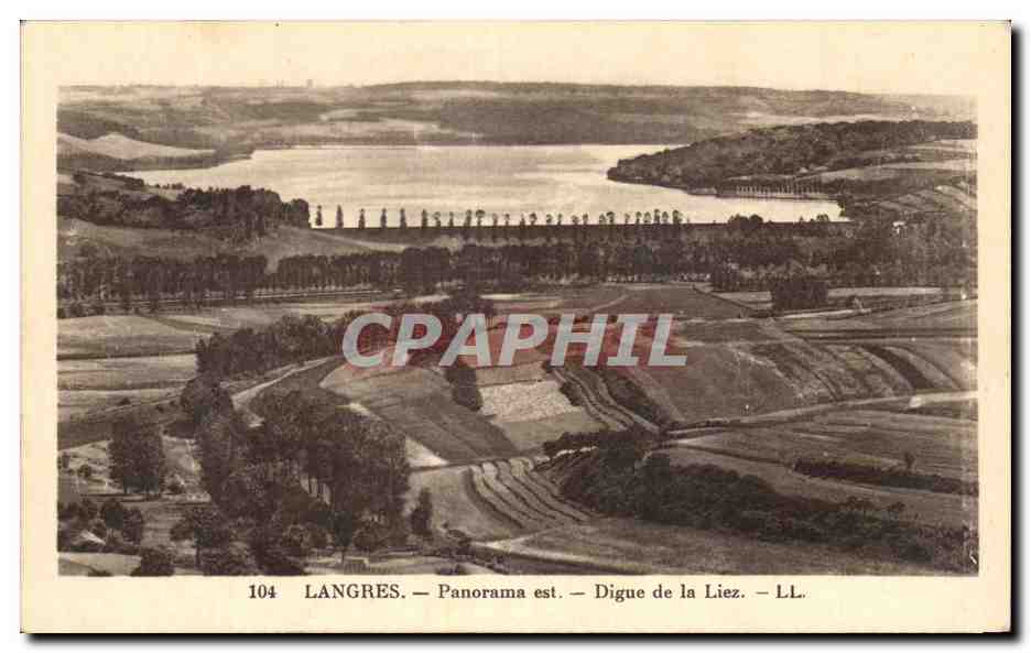 CPA Langres Panorama Est Digue De La Liez
