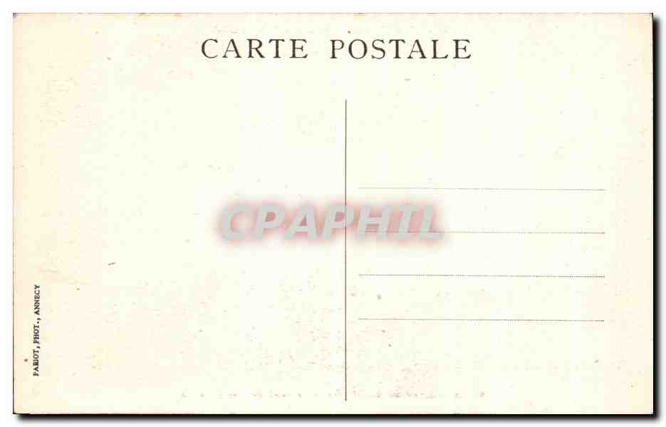 Le Château de MENTHON et le fond du Lac d'Annecy — Sites pittoresques de Savoie — n°162 — éditeur PABOT, Annecy — Rückseite