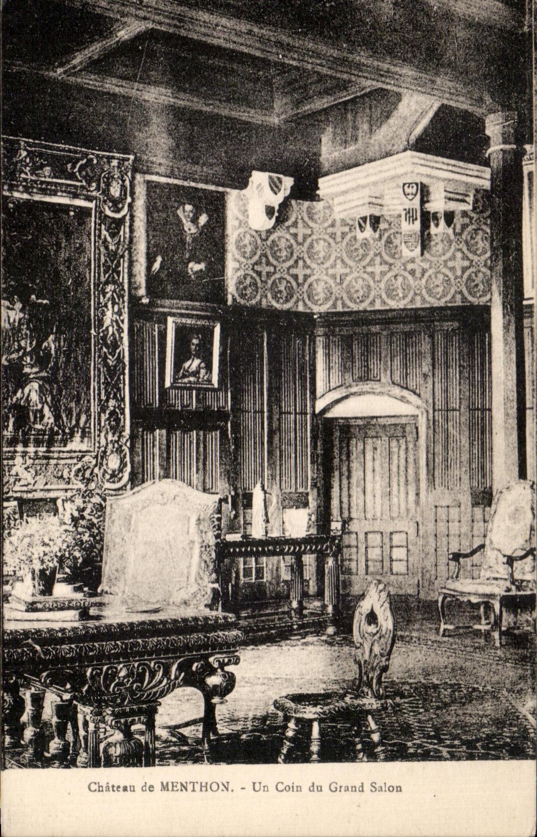 CPA Chateau De Menthon Un Coin Du Grand Salon