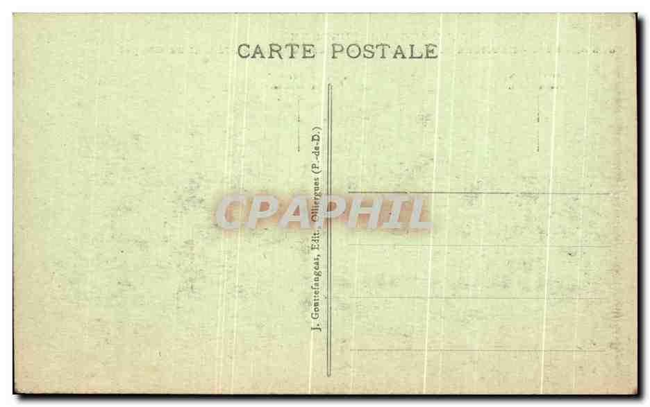 Ruines du Château féodal de Coppel — Environs de Billom — L'Auvergne Illustrée, n° 695 — Reverso