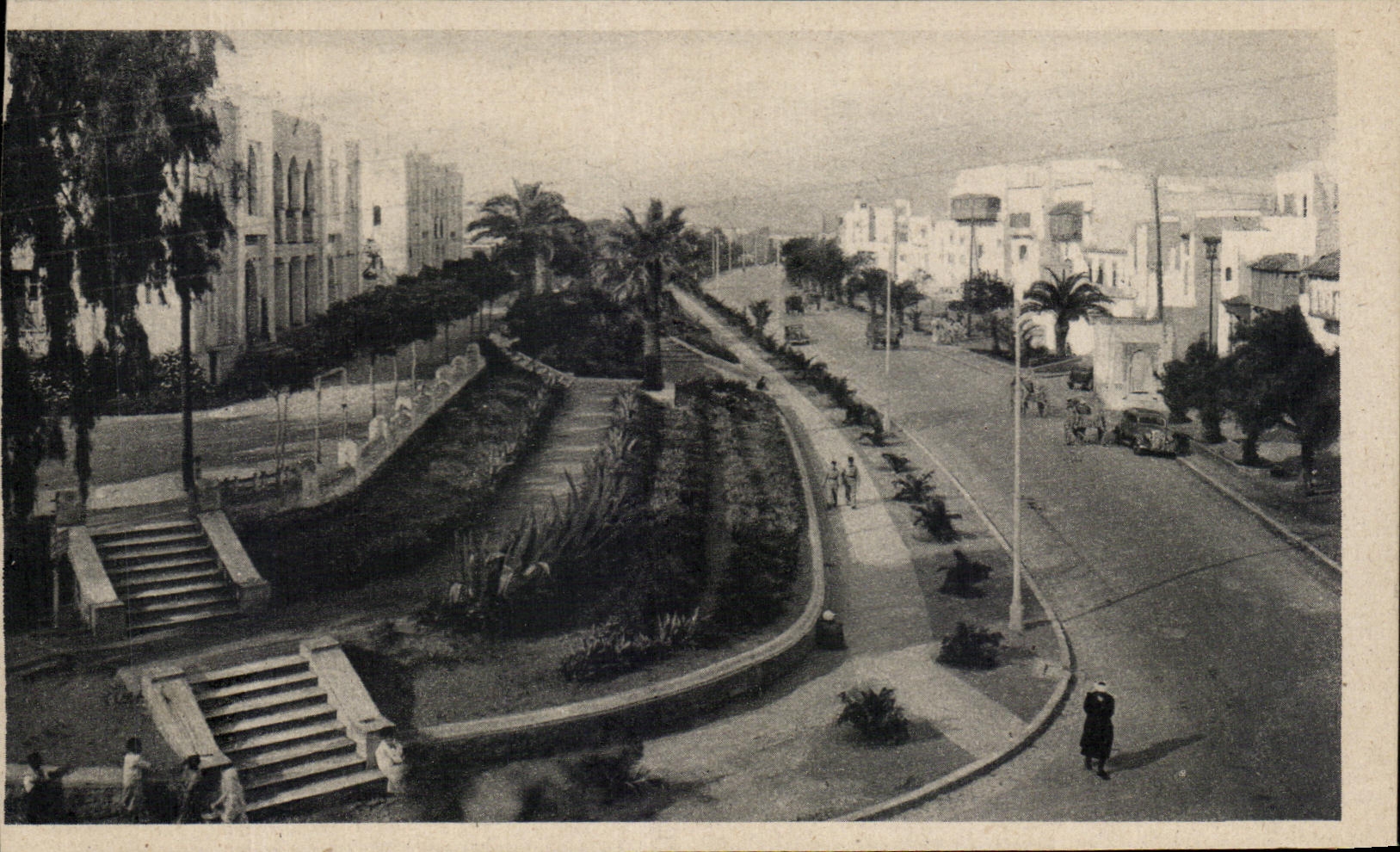 CPA Rabat Bureau de la Place et Boulevard El Alou Maroc 