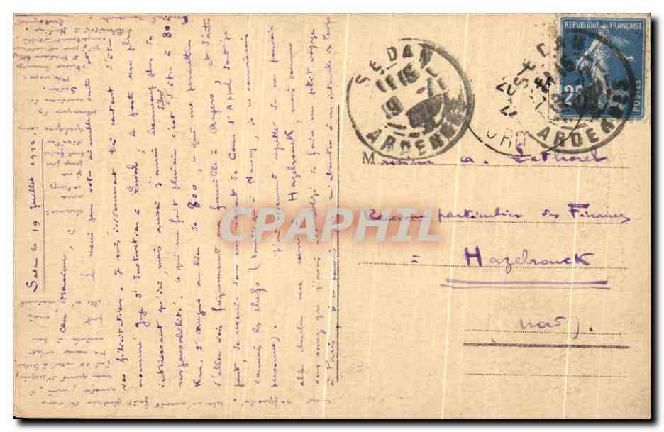 CPA Sedan Floing Les Braves Gens Militaria — Rückseite