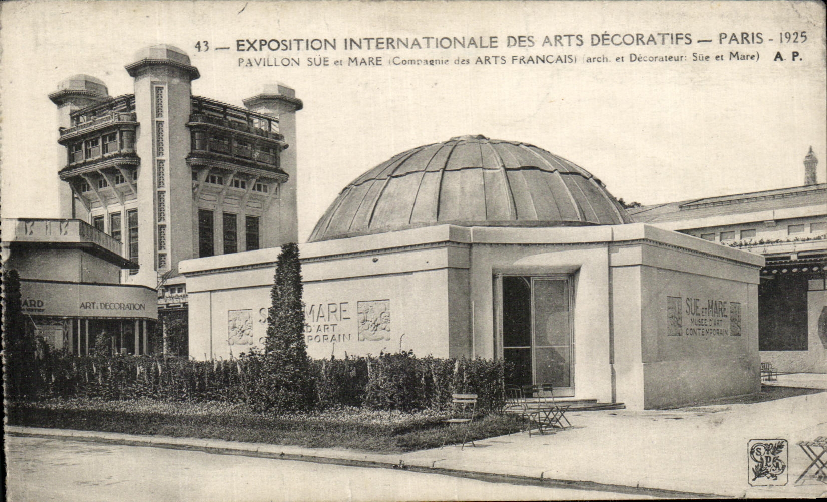 CPA Expositon Internationale des Arts Decoratifs Paris 1925 Pavillon sur et Mare 