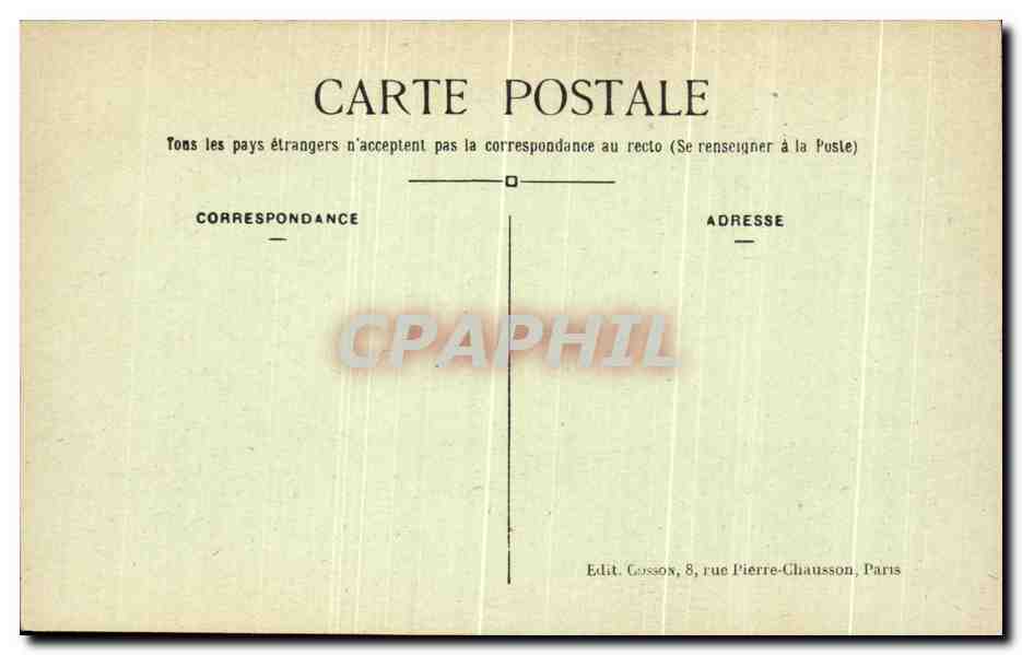 CPA Paris La Bourse du Commerce — Rückseite