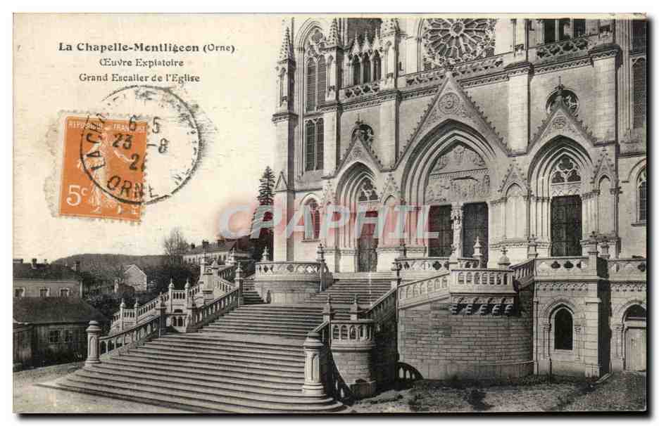 CPA La Chapelle Montligeon Oeuvre Explatoire Grand Escaller de l'Eglise