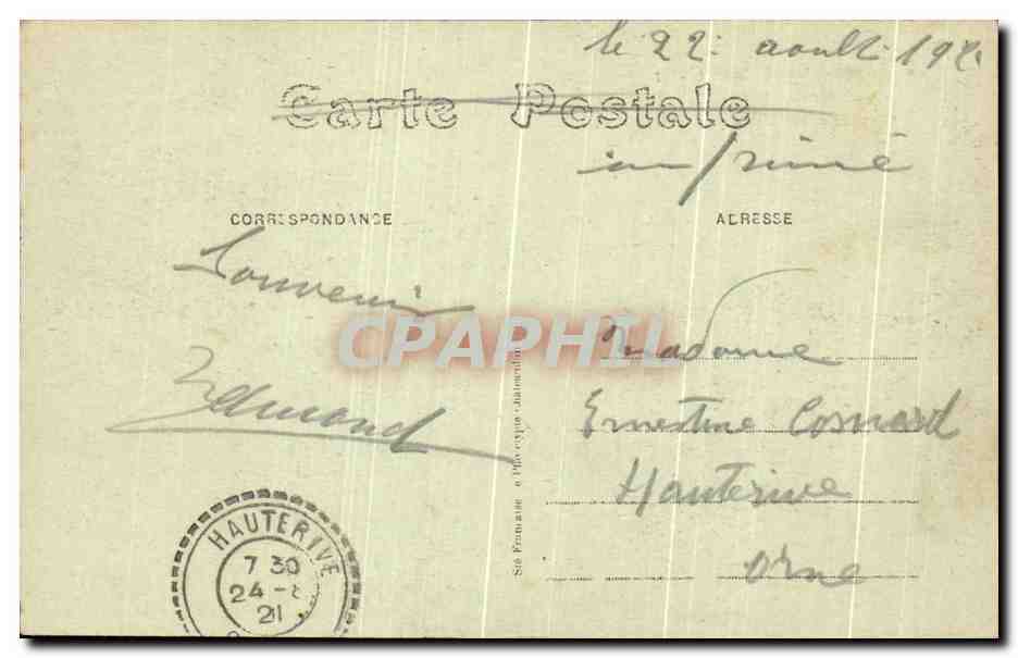 CPA La Chapelle Montligeon Oeuvre Explatoire Grand Escaller de l'Eglise — Rückseite