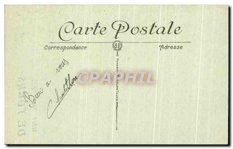 CPA Une Pensee De Tours — Rückseite