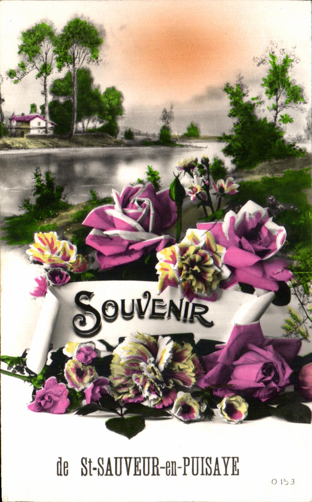 CPA Souvenir De St Sauveur en Puisaye
