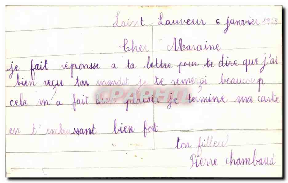 CPA Souvenir De St Sauveur en Puisaye — Verso
