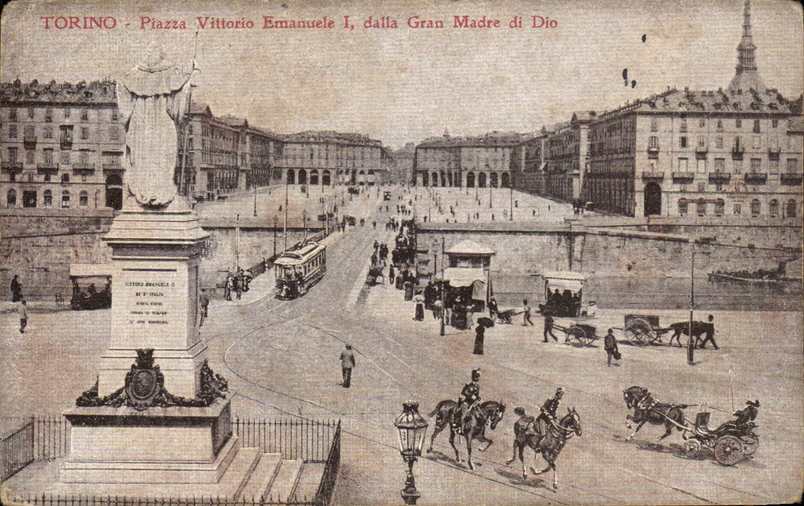 CPA Torino Piazza Vitooiio emanuele Dalle Gran Madre Di Dio