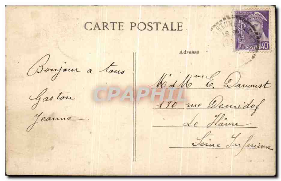 CPA Aizier Sur Seine Vue Sur La Seine Bateau — Rückseite
