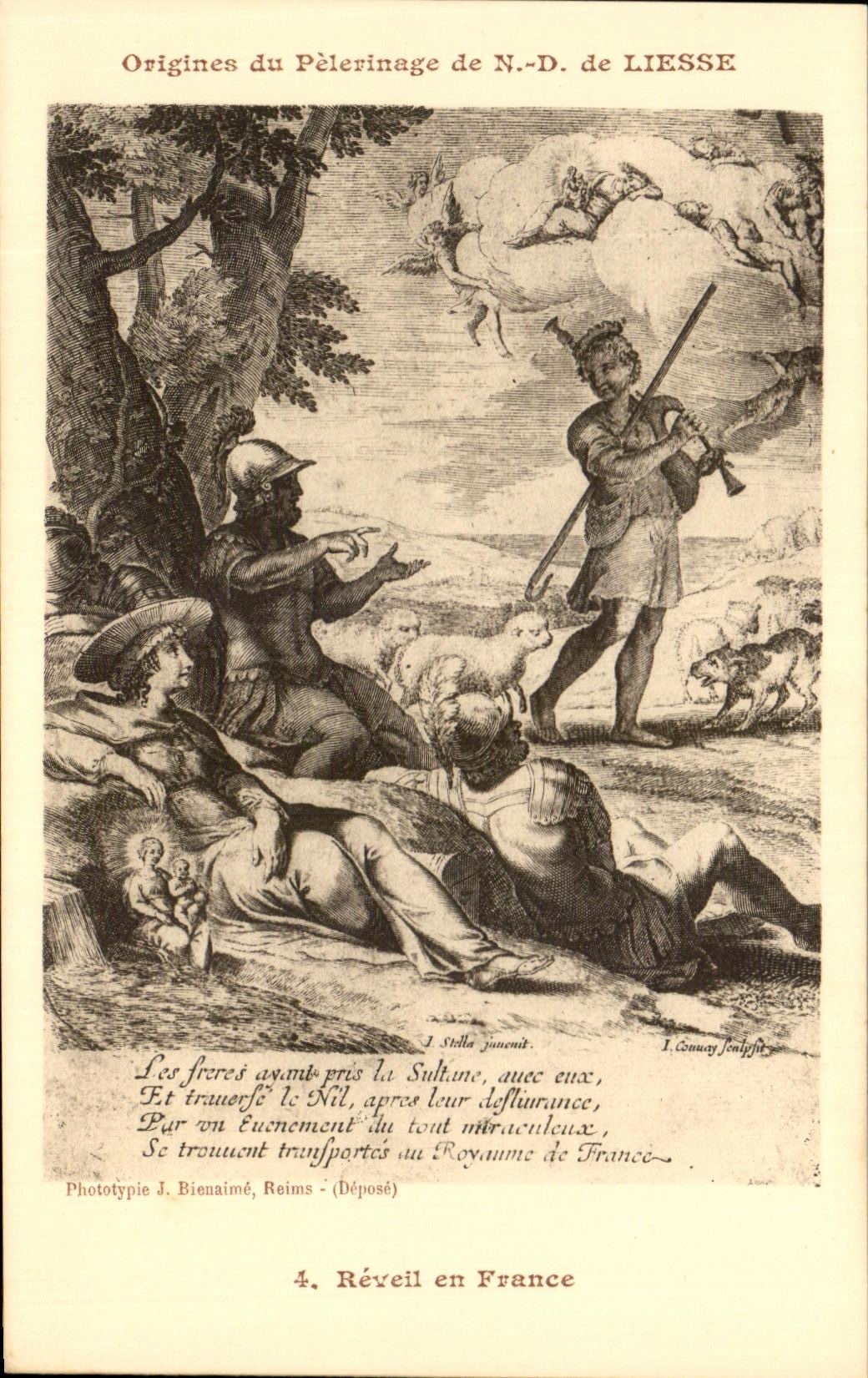 CPA Origines du Pelerinage de Liesse Reveil en France