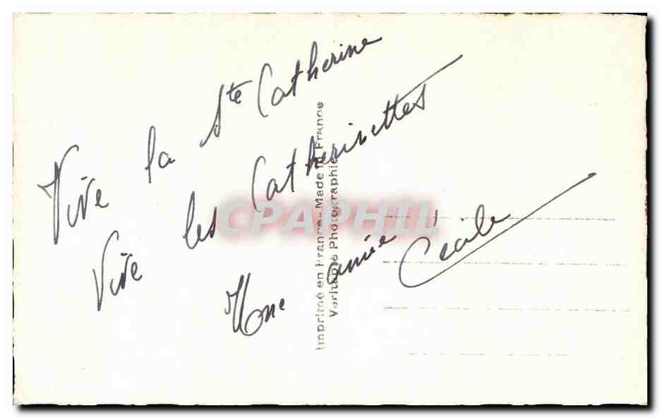 CPA Vive Sainte Catherine Fleurs — Verso