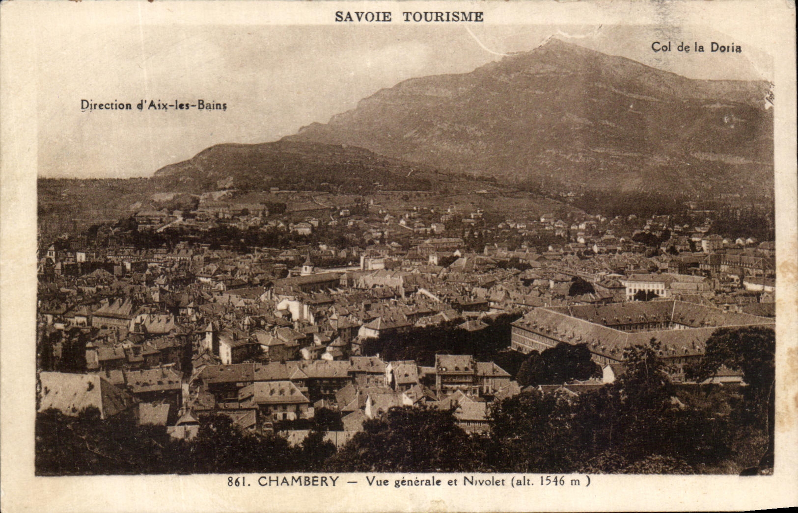 Chambery — Vue générale et Nivolet (alt. 1546 m) — Savoie Tourisme, n° 861