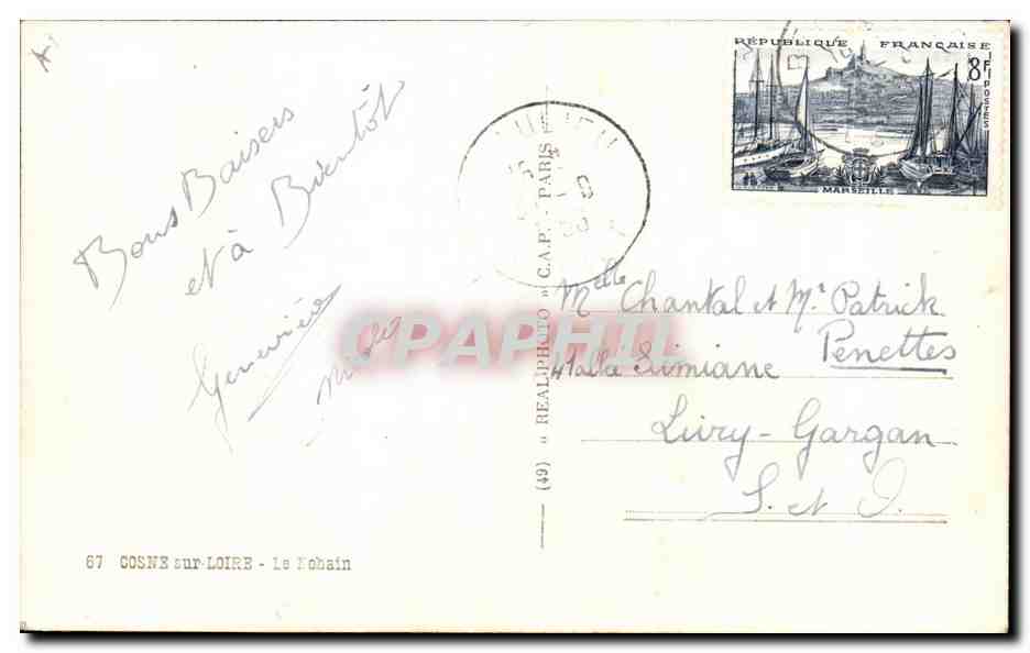 Cosne-sur-Loire - Le Fobain — éditeur C.A.P. n° (39) — Verso