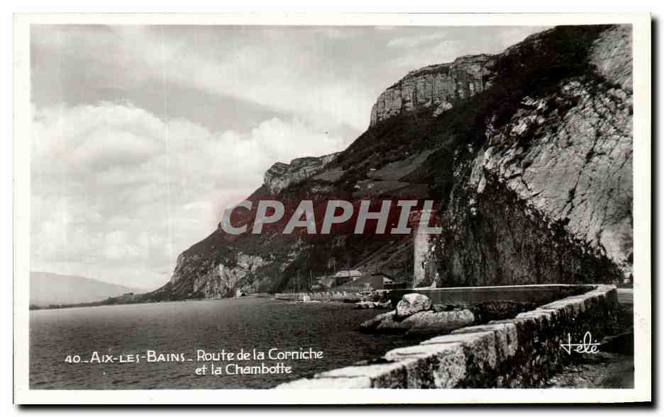 CPSM Aix les Bains Route de la Corniche et la Chambotte