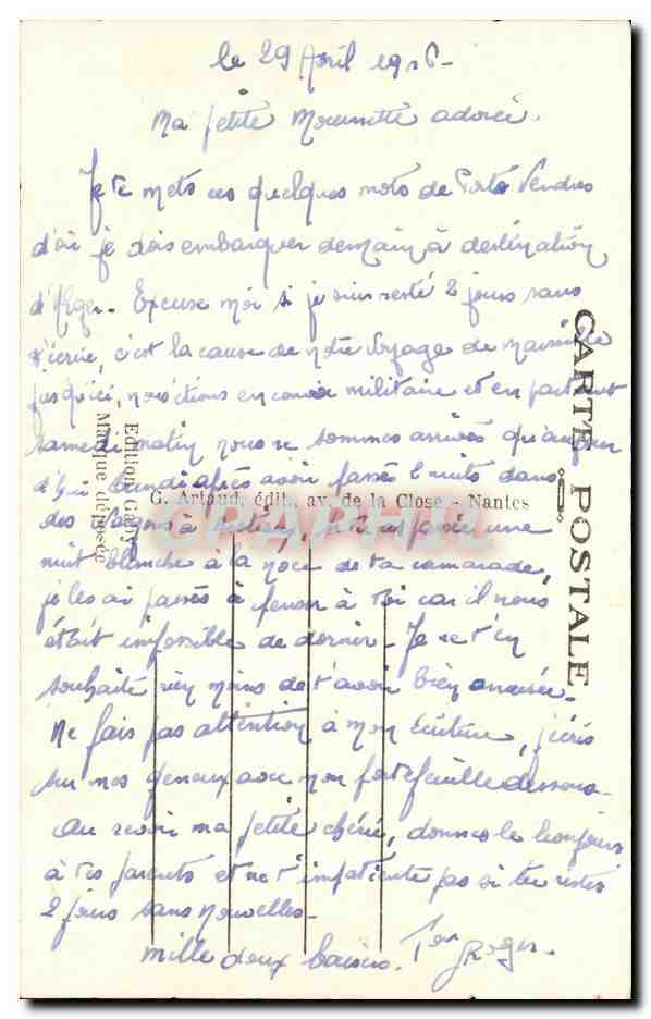 CPA Port Vendres Paquebot Courrier d'Alger Bateau — Rückseite