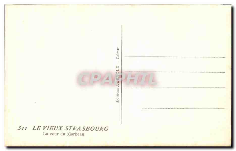 CPA Le Vieux Strasbourg — Rückseite