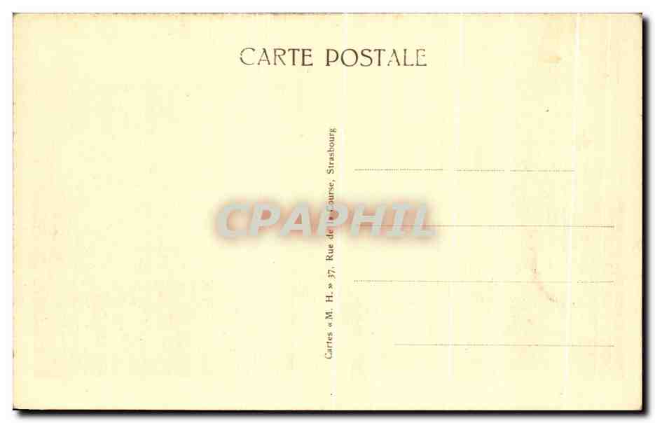 CPA Belfort Place D'Armes Eglise St Christophe Au Lion Le Chateau Et Le Lion — Verso