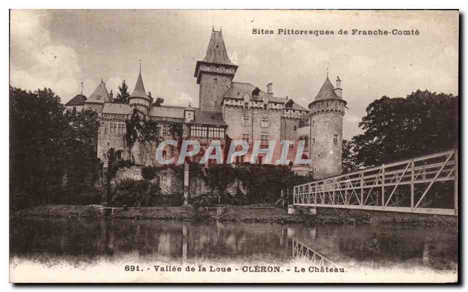 CPA Sites Pittoresques de Frache Comte Vallee de la Loue Oleron Le Chateau
