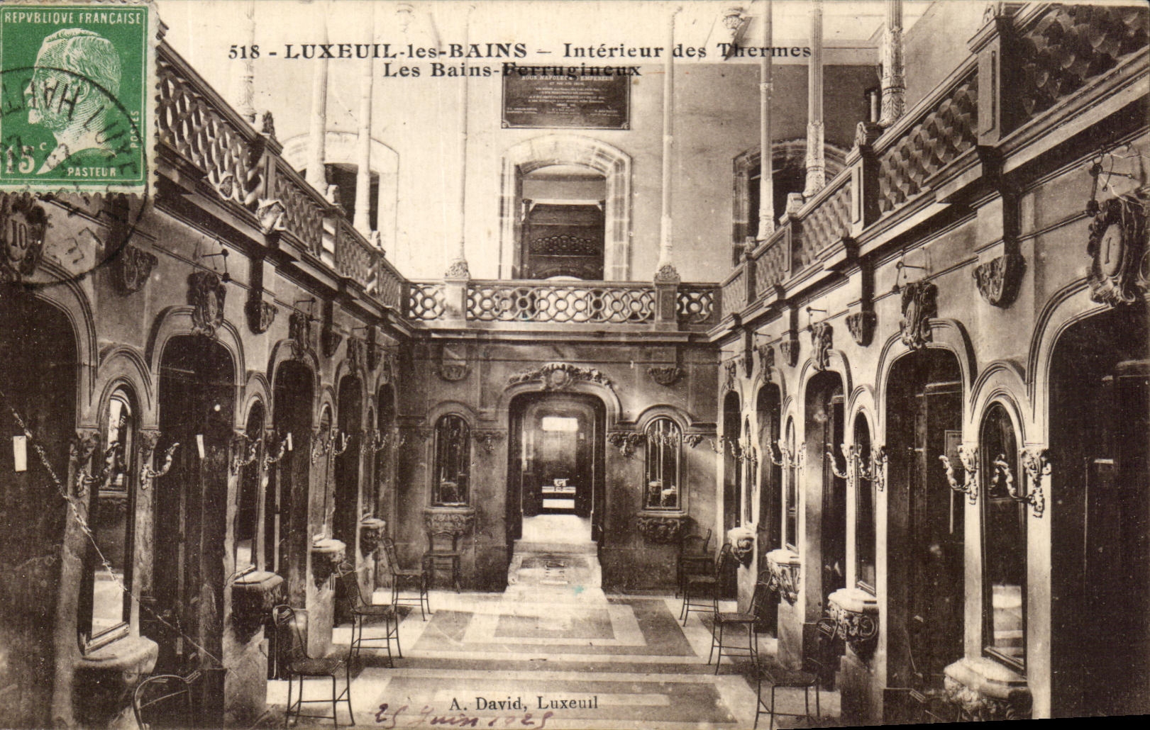 LUXEUIL-les-BAINS — Intérieur des Thermes — Les Bains-Ferrugineux — A. David, Luxeuil