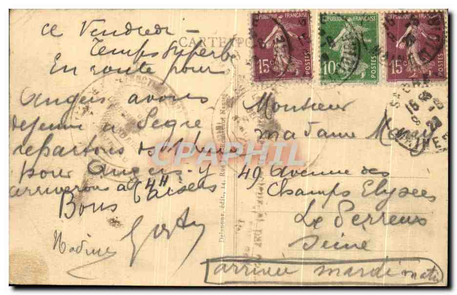CPA Segre Vue Generale Vers la Chapelle St Joseph — Back
