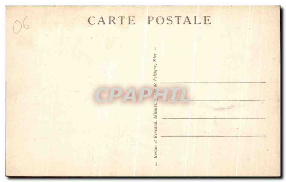 CPA Cannes Avenue Carnot Tramway — Verso