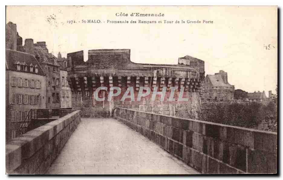 St-Malo - Promenade des Remparts et Tour de la Grande Porte — Côte d’Émeraude, éditeur inconnu, n° de série non visible