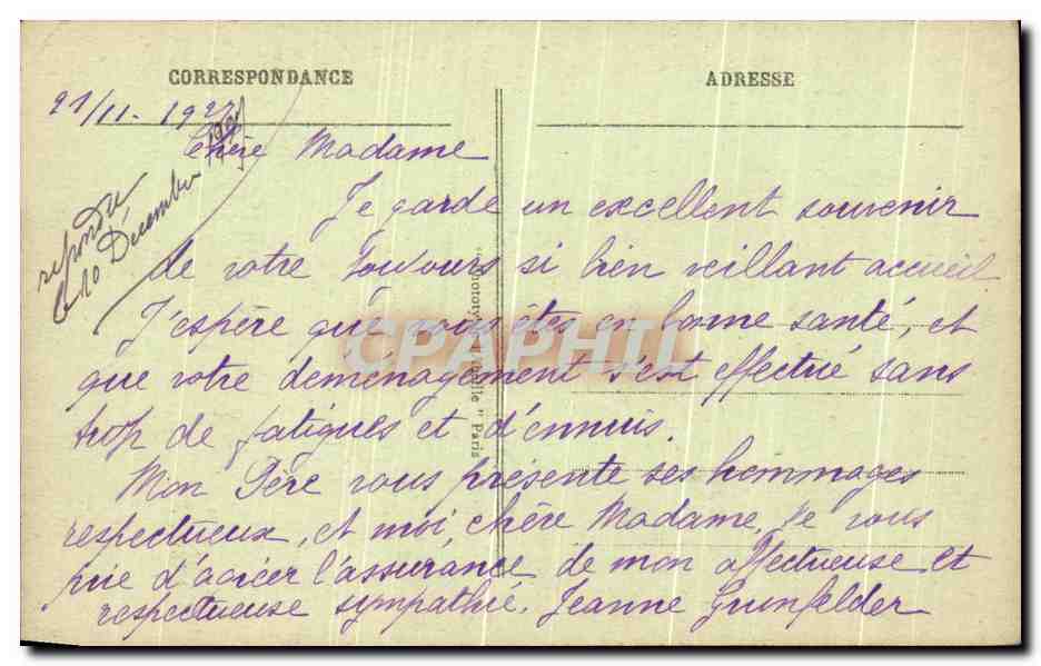 CPA Paris Eglise St Vincent de Paul Tramway — Rückseite