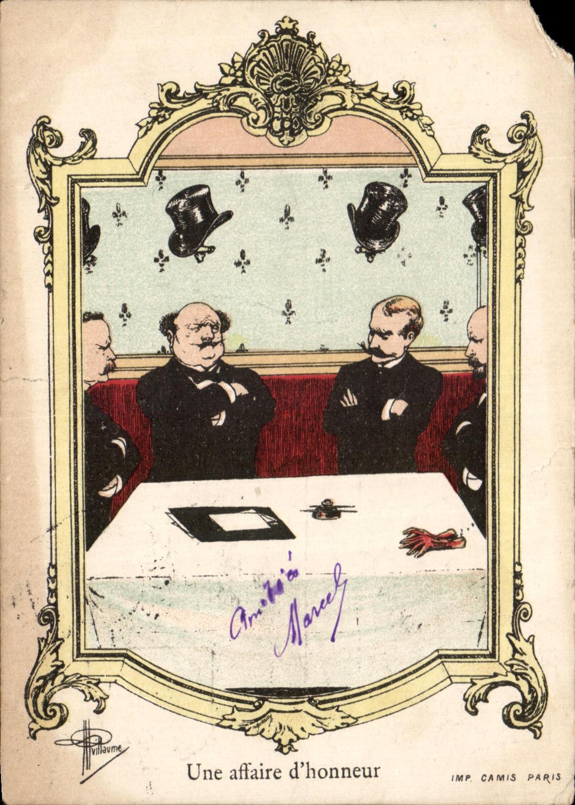 CPA Une Affaire d'Honneur Militaria