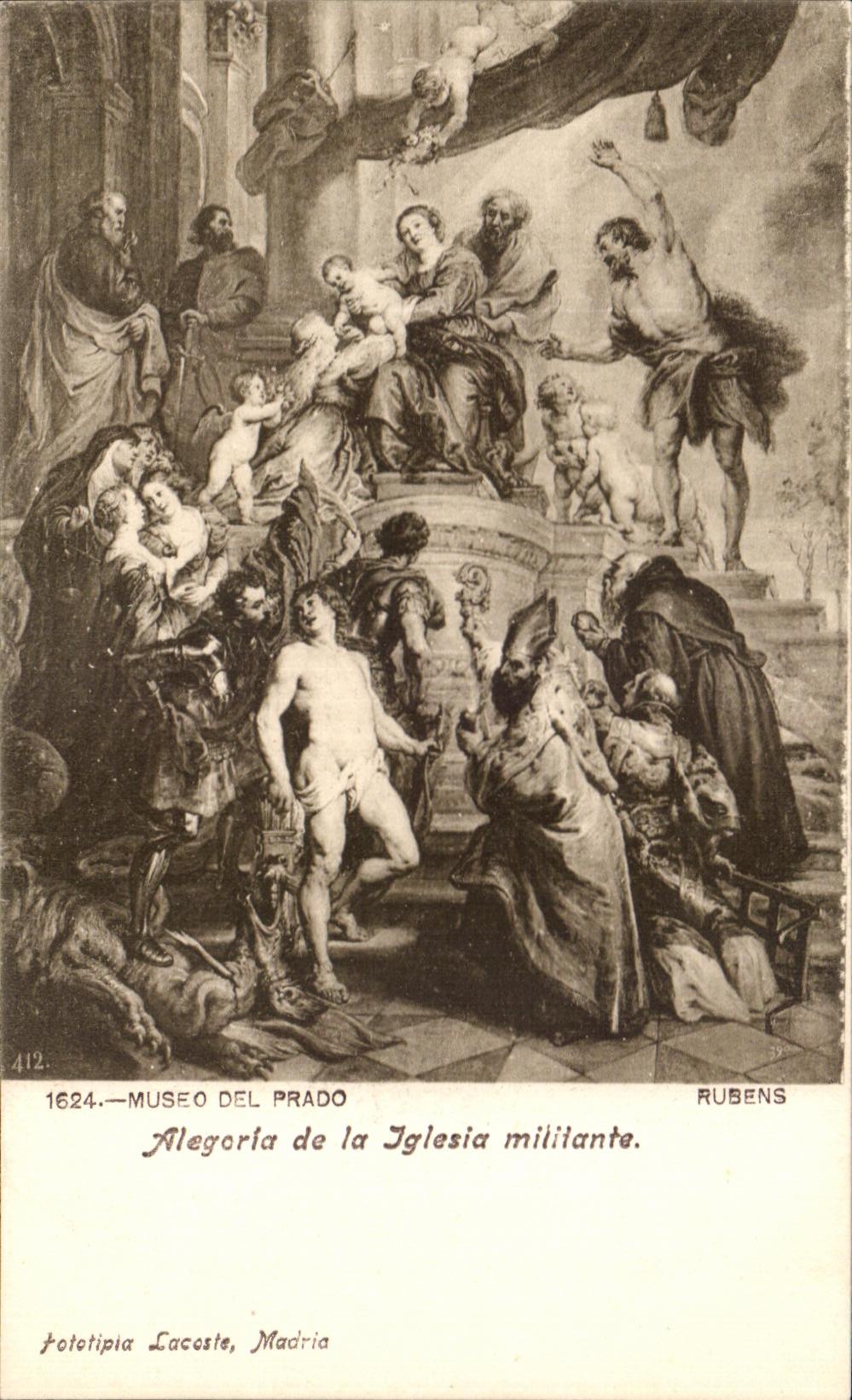 CPA Musee Del Prado Alegorla De La Iglesia Militante Madrid