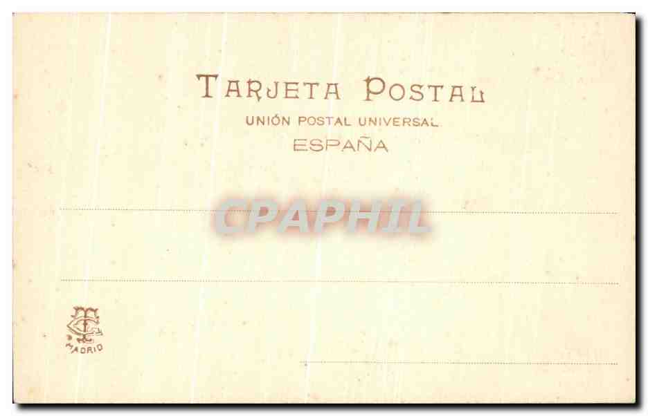 CPA Espagne Folklore Vieille femme  — Back