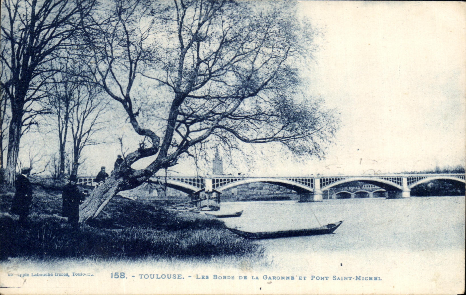 Toulouse - Les Bords de la Garonne et Pont Saint-Michel — Éditeur Labouche Frères, n° 158