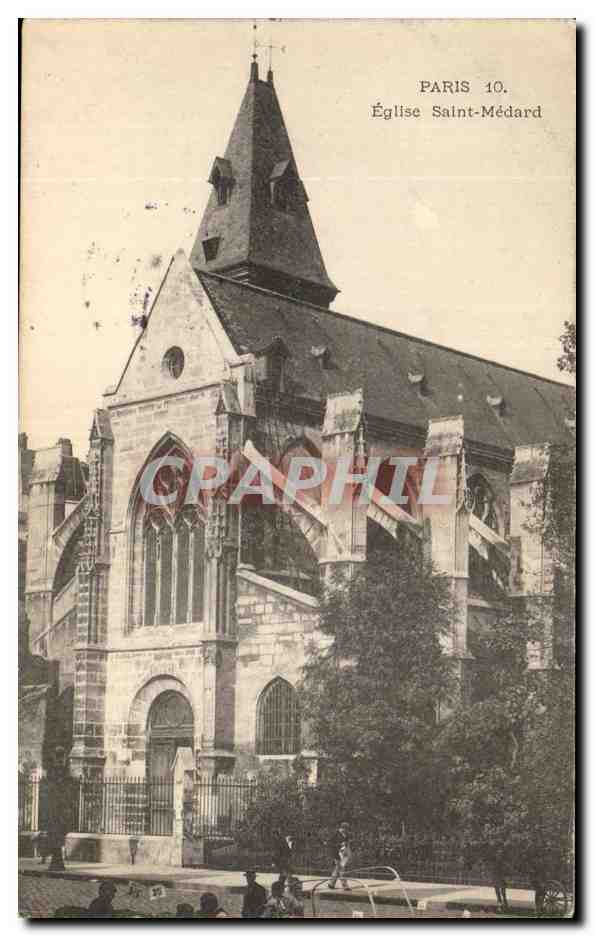 CPA Paris Eglise Saint Medard