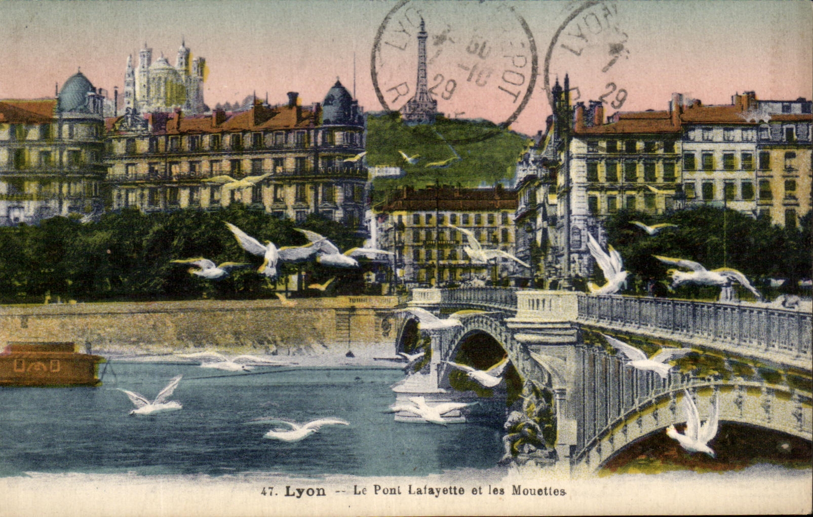 CPA Lyon Le Pont Lafayette et les Mouettes