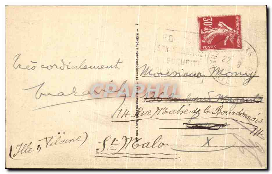 CPA Fouras Le Jetee du pont Sud Ou Napoleon 1er Embarqua Pour l'exile — Rückseite