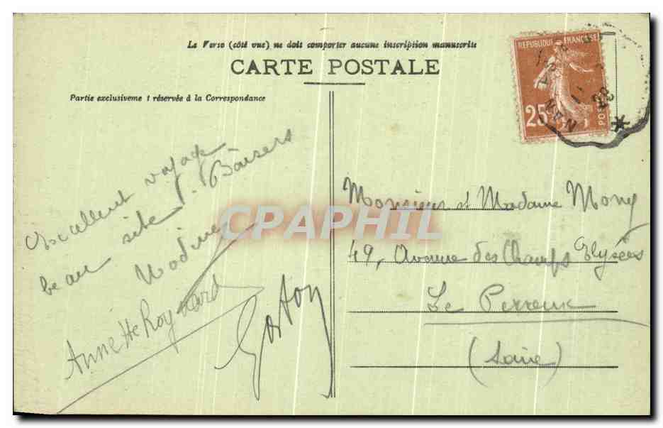 CPA Environs d'Angers L'ile De behuard La Chapelle — Rückseite