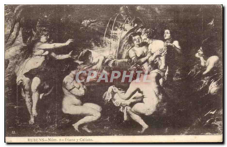 CPA Rubens Num Diana Y Calisto Madrid