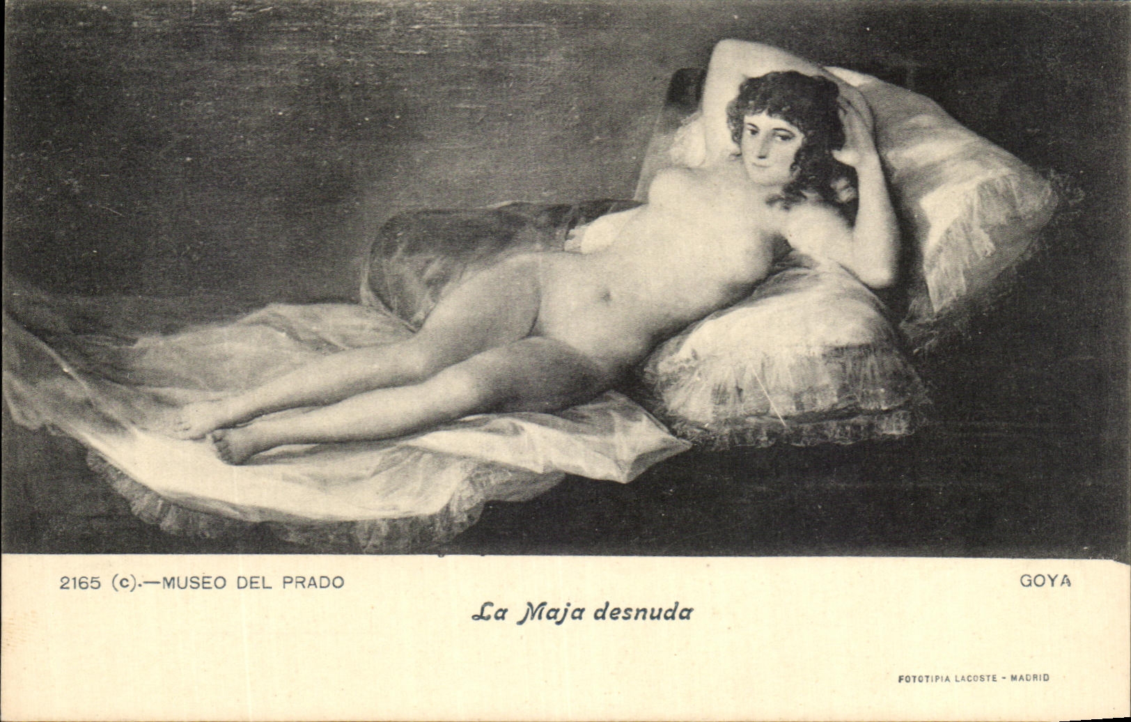 CPA Musee DeL Prado La maja dennude Goya Madrid