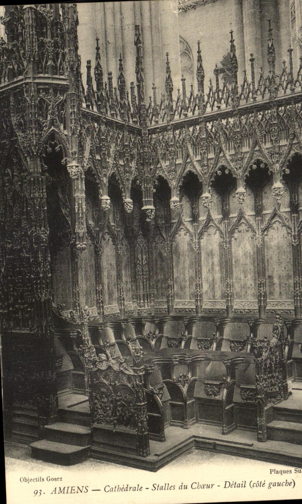 CPA Amiens Cathedrale Stalles de Choeur Detail 