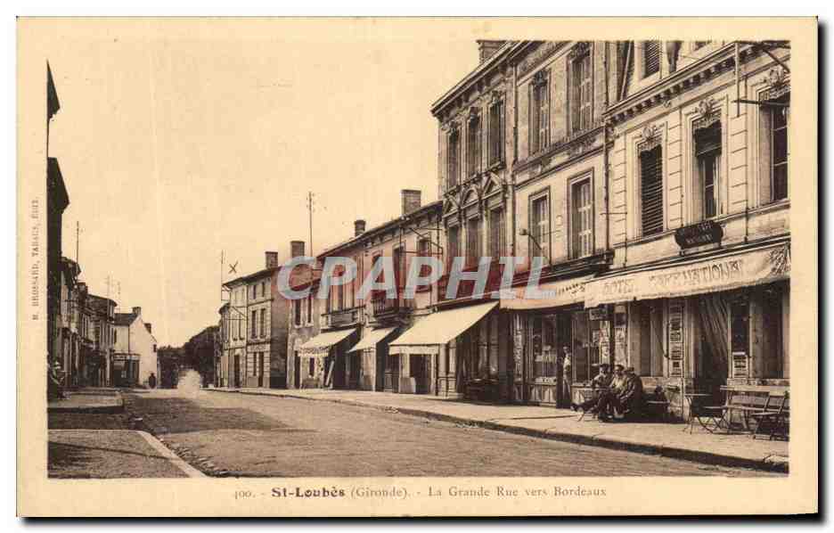 St-Loubès (Gironde) — La Grande Rue vers Bordeaux — R. HUGUARD, TARBES, ÉDITEUR