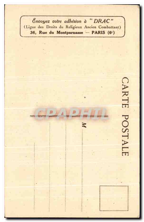 CPA Drac Et Pac a L'Arc De triomphe 20 juin 1926 Le Frere millet des ecoles chretiennes rallume la flamme — Rückseite