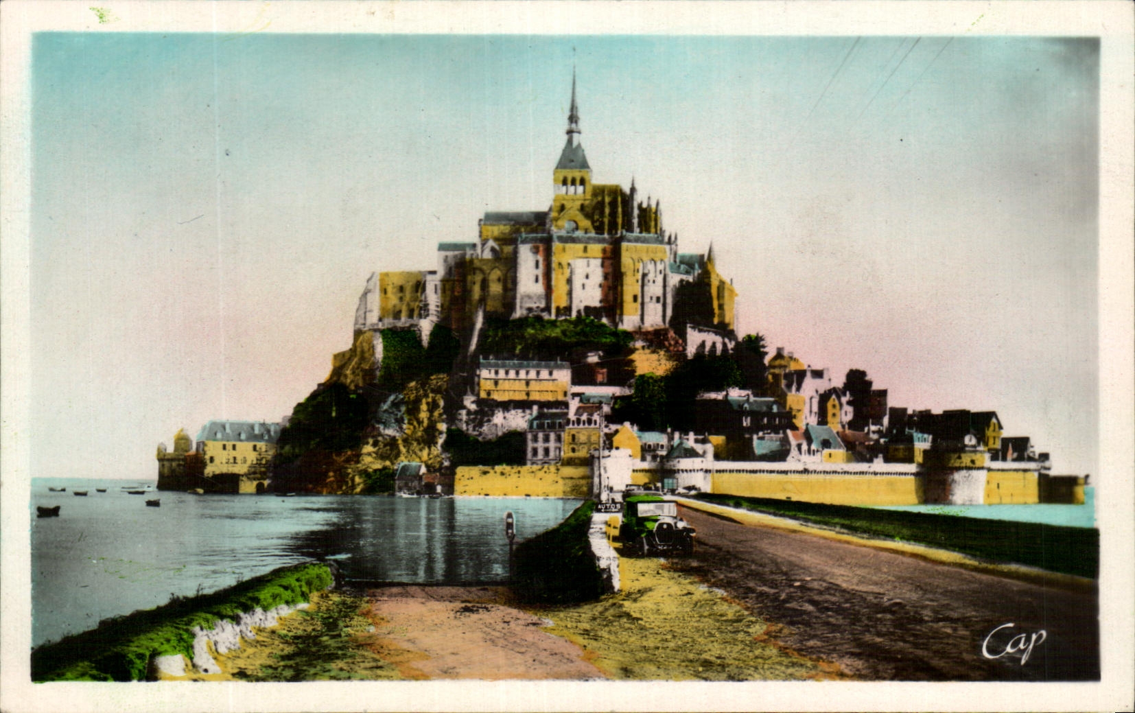 Mont-Saint-Michel — Vue prise de la Digue par grande marée — éditeur C.A.P. n° (48)