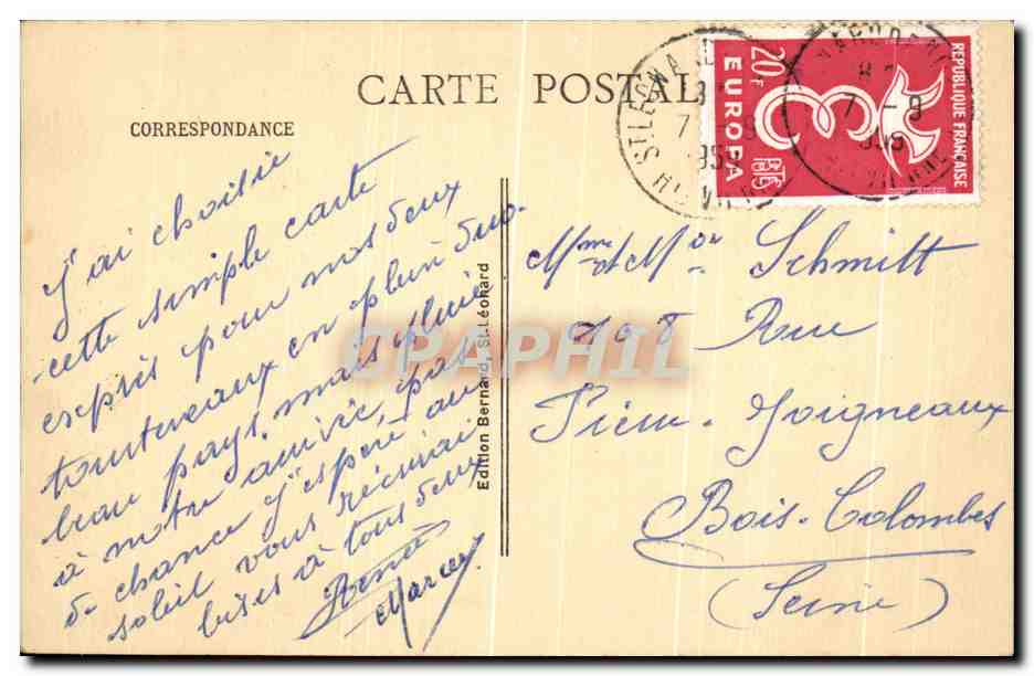 CPA Sainte Leonard La Tard au Bois des Amoureux — Rückseite