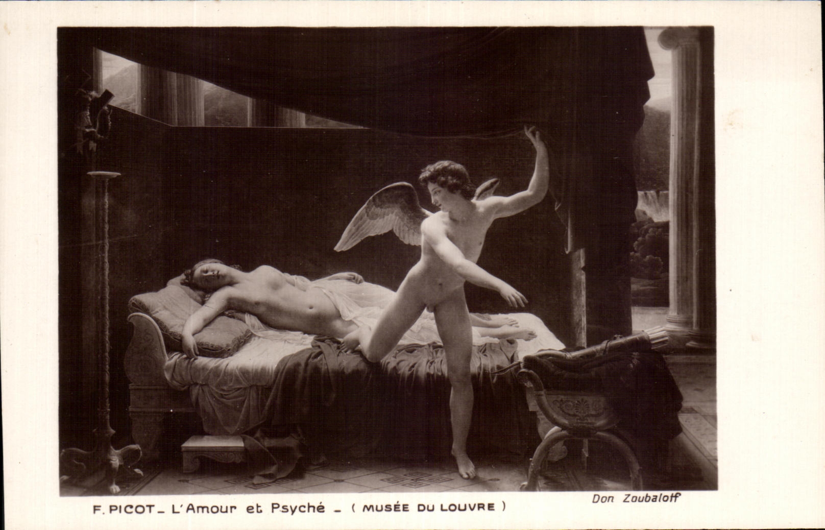 CPA F Picot L'Amour Et Psyche Paris Musee du Louvre Ange