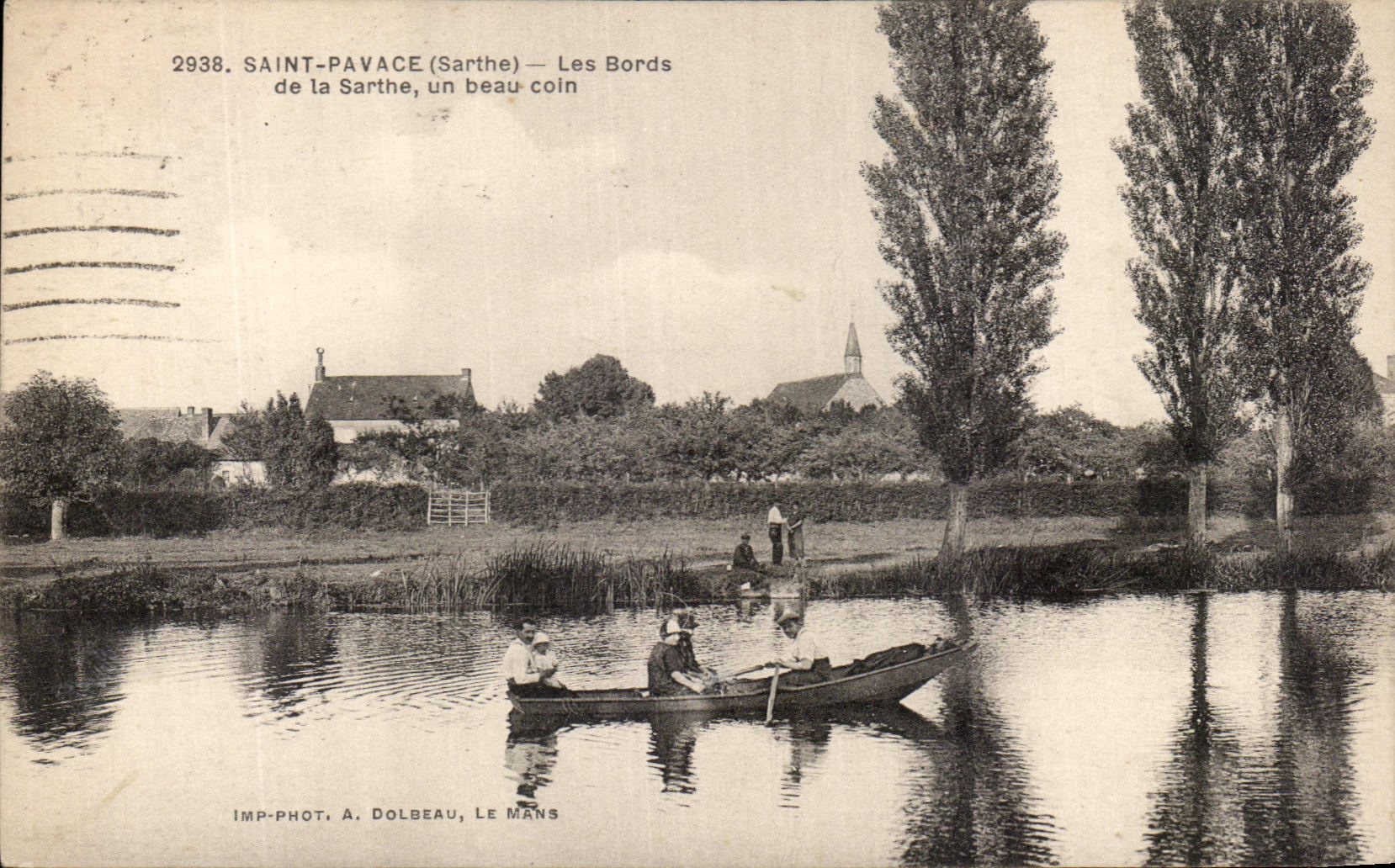 CPA Saint Pavace Les Bords De La Sarthe Un Beau Coin